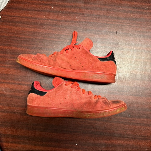 Men's Size 11.5 Adidas Stan Smith "Power Red" Suede - Picture 4 of 7